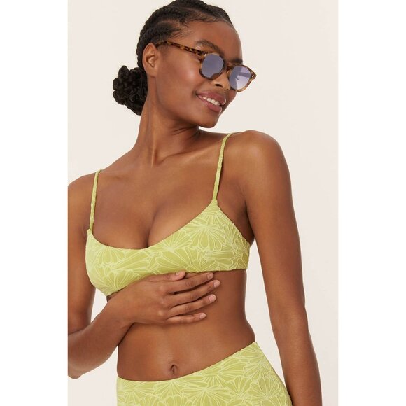 Andie Swim The Molokai Top & The Bikini Bottom Size XL Textured Floral Daiquiri - Picture 5 of 16